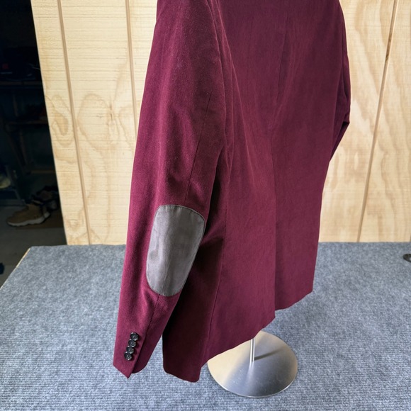 LAUREN Ralph Lauren Mens Corduroy Blazer Jacket Burgundy 43S charm Class preppy - Picture 13 of 16